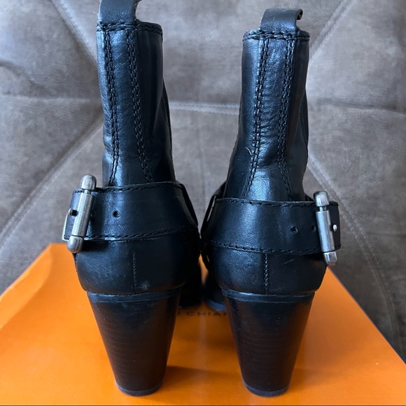 Arturo Chiang Viana Black Leather Boots - Picture 5 of 6